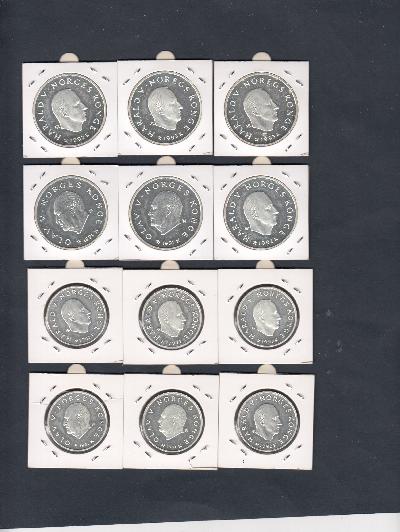 Beschrijving: 6 x 50 + 6 x 100 Kroner SET12 W-OLYMPIC